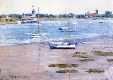 Barco impresionista de marea baja Theodore Robinson Pinturas al óleo